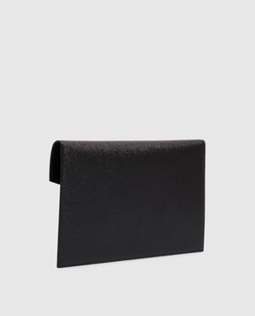 Saint Laurent Черный кожаный клатч UPTOWN 5657391GF0J