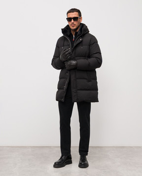 Herno Чорний подовжений пуховик PI001159U12414Z