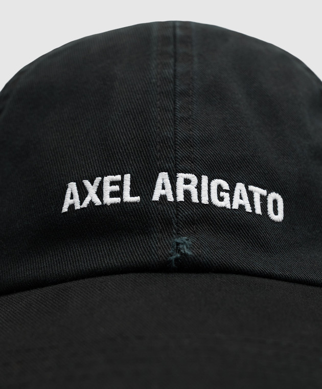 Axel Arigato Чорна кепка з вишивкою логотипа X3959007 зображення 4