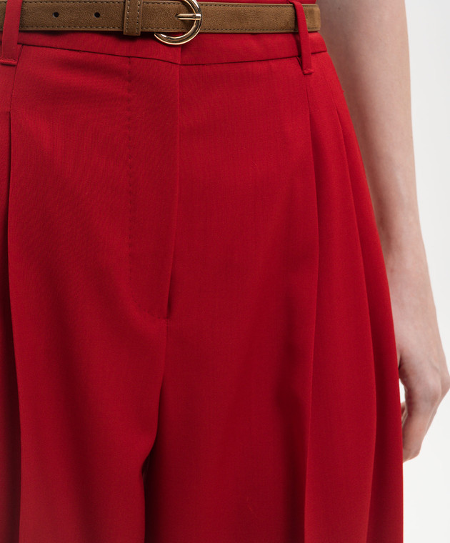 Max Mara Красные брюки MSTBACIO из шерсти MSTBACIO изображение 5