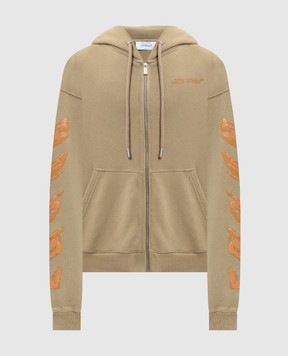 Off-White Спортивна куртка Ink Arrow кольору хакі 44MBE015F5F002