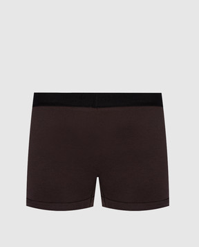 Tom Ford Коричневі труси-боксери з контрастним логотипом T4LC31040