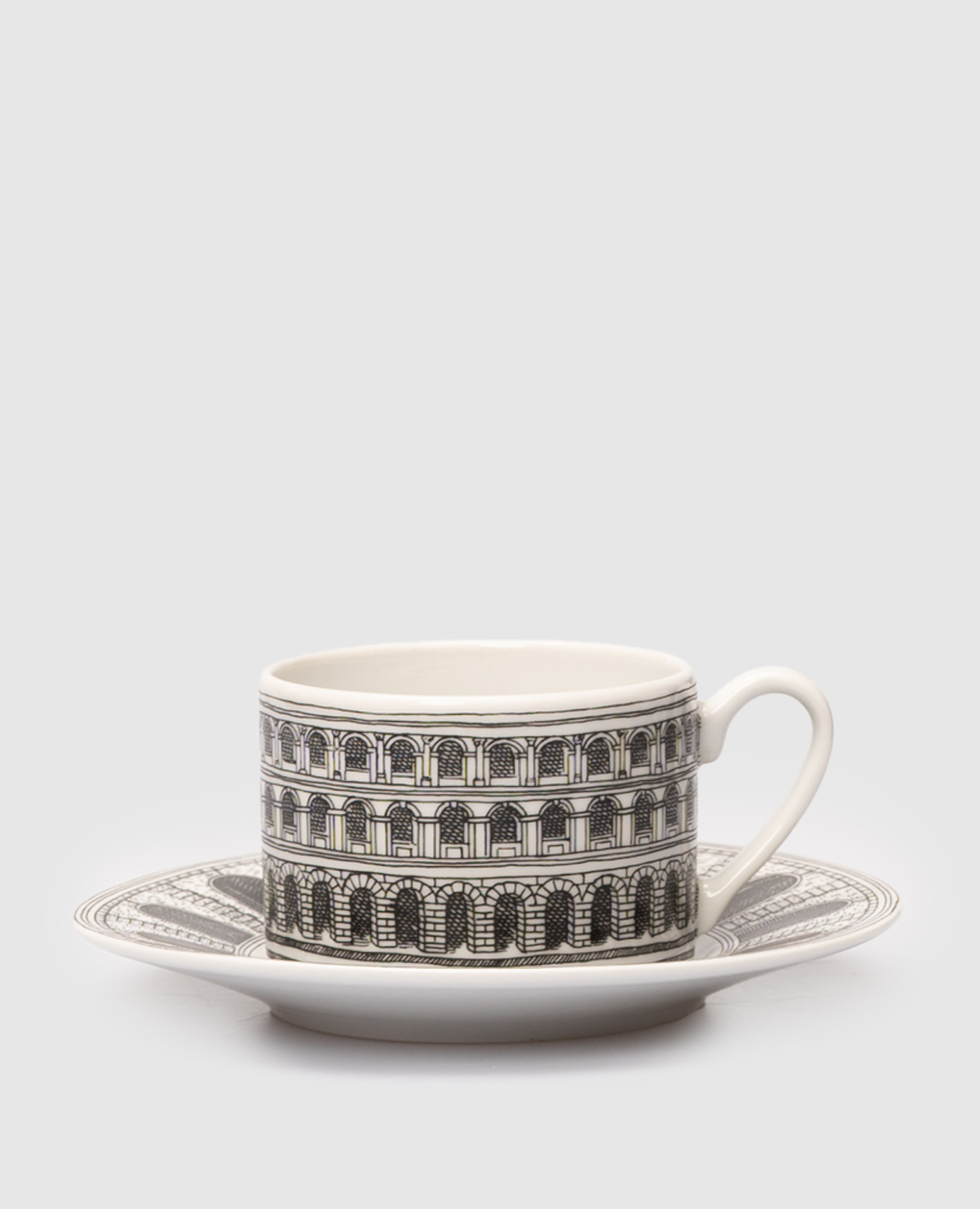 

Белый фарфоровый набор для чая Architettura с чашкой и блюдцем, Посуда