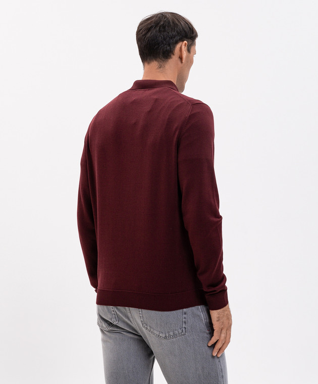 ISAIA Бордовое поло из кашемира MG8327Y0470 изображение 4