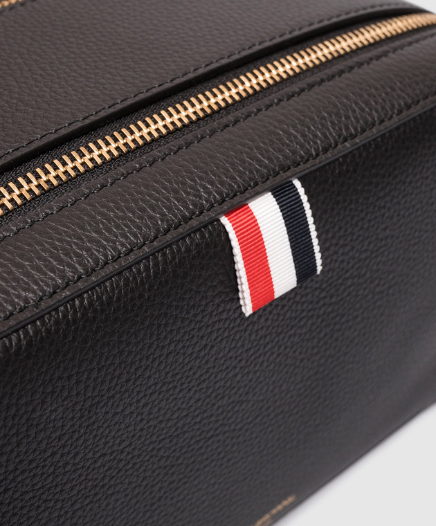 Thom Browne Чорний шкіряний несесер MAC042AL0105 зображення 3
