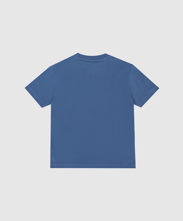 Palm Angels Дитяча синя футболка з принтом логотипа PBAA003S26JER002 зображення 2