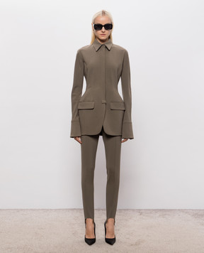 Thierry Mugler Легінси з вовною зі штрипками 26F1PA05331035
