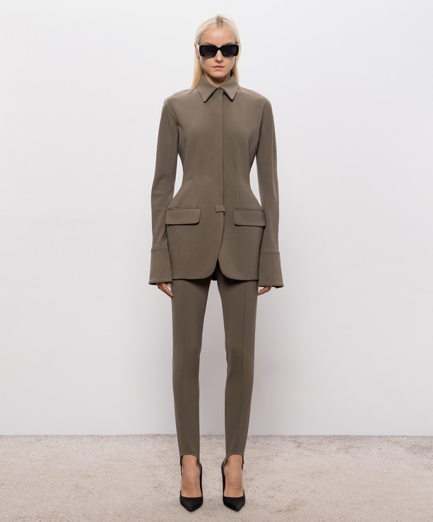 Thierry Mugler Легінси з вовною зі штрипками 26F1PA05331035 зображення 2