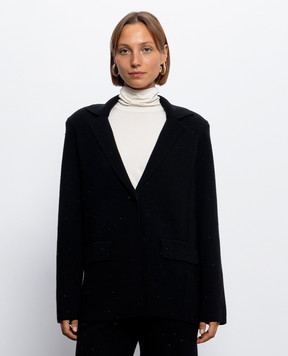 Twinset Чорний блейзер з паєтками 262LI3PAA