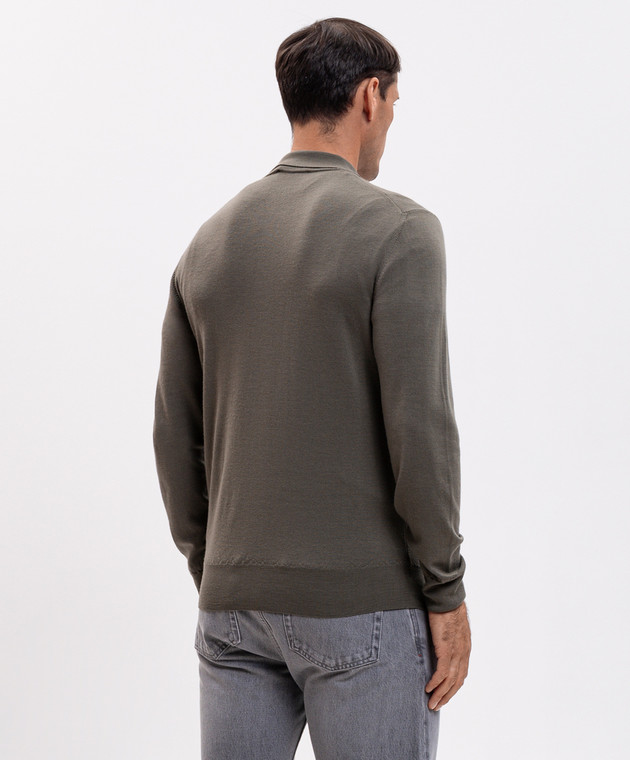 Canali Зелене поло з вовни MK01149C0572 зображення 4
