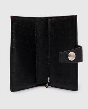 Brunello Cucinelli Чорне шкіряне портмоне з тисненням емблеми MWRLBU439