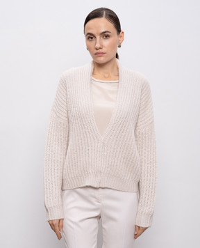 Peserico Бежевий кардиган з вовною альпаки S99057F039087F