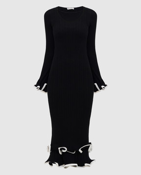 Simkhai Черное платье Solani с рюшами 5251145K