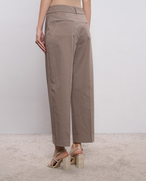 Peserico Коричневые брюки с цепочкой A0463501037