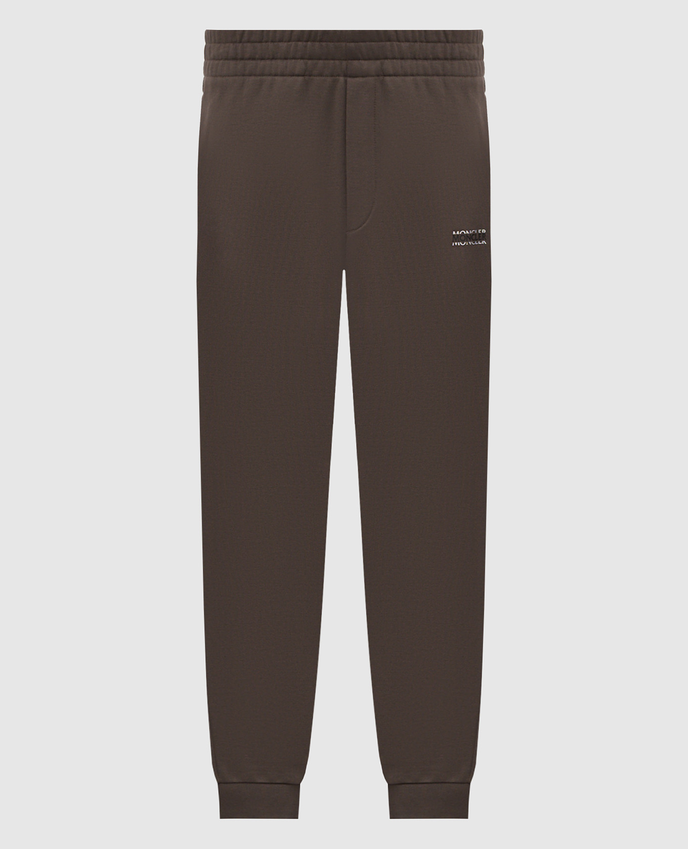 Коричневые джоггеры с фактурным логотипом