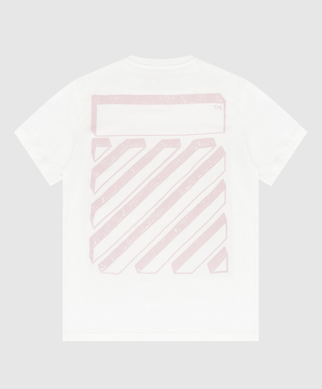 Off-White Дитяча біла футболка з принтом логотипа 44GAA001S26J008 зображення 2