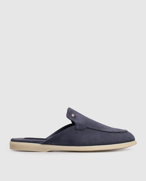 Stefano Ricci Синие замшевые мюли UC64G2396SDP