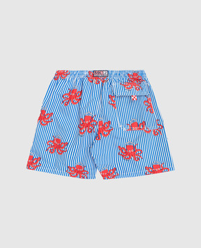 MC2 SAINT BARTH Дитячі блакитні шорти для плавання Jean в смужку JEA000102043L