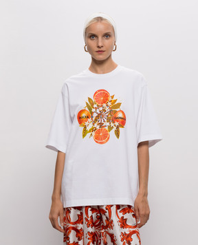 Dolce&Gabbana Белая футболка с принтом F8V78TGDDVN