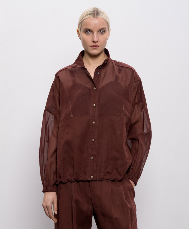 Brunello Cucinelli Коричнева куртка M0F91SO606 зображення 3