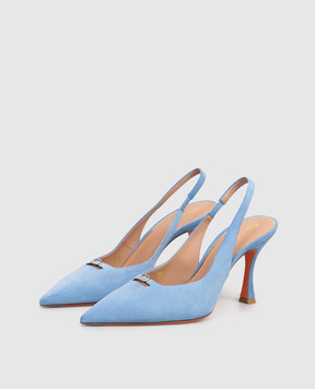 Santoni Синие замшевые слингбеки с пряжкой WDBH72106HA2NHZW