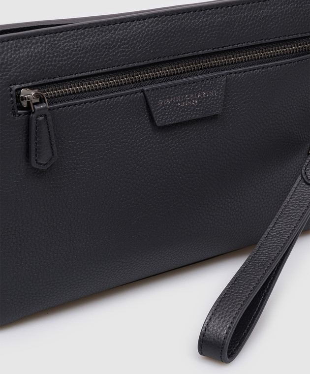 Gianni Chiarini Синий кожаный клатч BSUB20638GRNCRV изображение 4