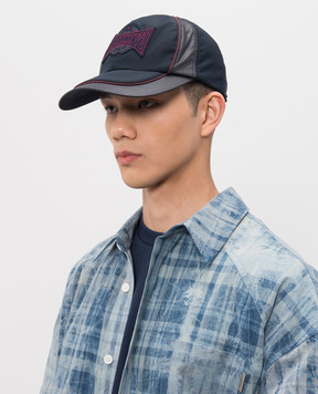 Juun.j Темно-синяя кепка с нашивкой JC628BP01R