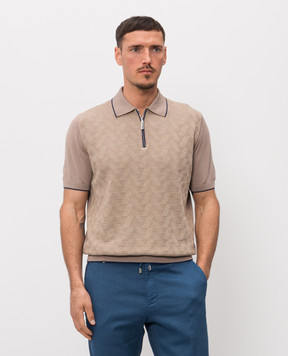 Stefano Ricci Коричневе поло з шовком K212034P31F26190