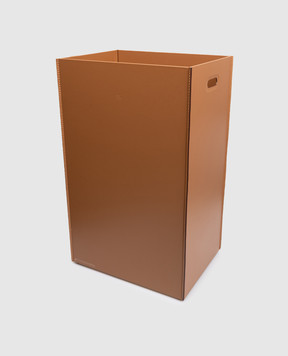 Treesseci Коричневий шкіряний кошик для білизни MERIDIEN MER63AIN