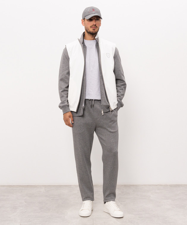 Brunello Cucinelli Серая меланжевая футболка M0B138440 изображение 2
