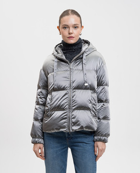 Max Mara Серая пуховая куртка CROCHET CROCHET