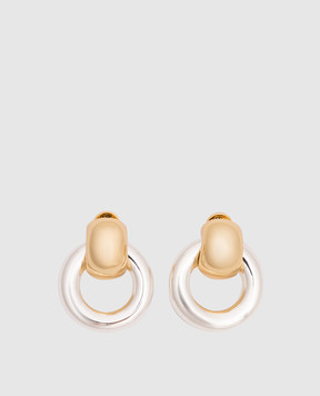 Jenny Bird Серебряные серьги Mega Faye Knockers с позолотой JB3484TTW