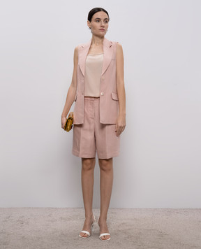 Peserico Розовый жилет из льна A0303202606