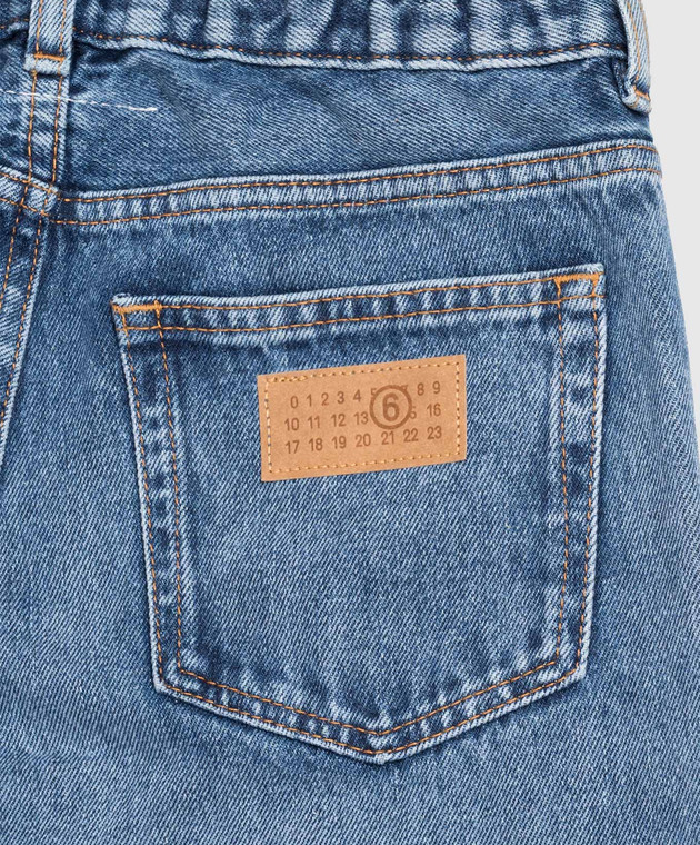 Maison Margiela MM6 Дитячі сині джинси з ефектом вивороту M61042MM08F зображення 3