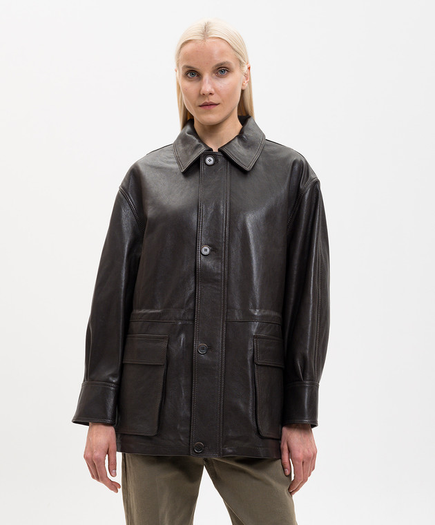 ARMA Коричневая кожаная куртка Maeve 010L26104702 изображение 3