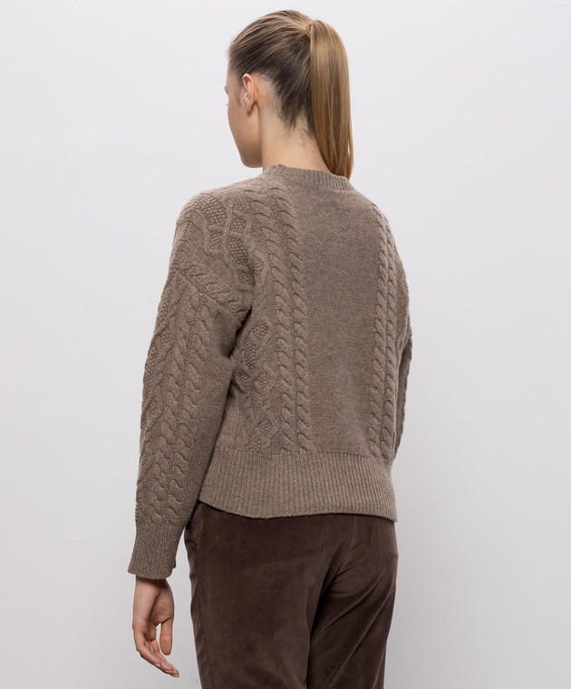 Max Mara Weekend Коричневий светр ALBEN з вовни WKDALBEN зображення 4