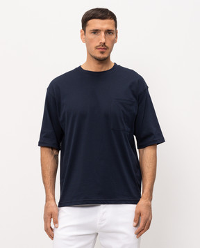 Officina 36 Синя футболка з кишенею CUPF68