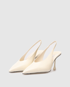 Jimmy Choo Білі шкіряні лаковані слінгбеки ISA ISA80PAT