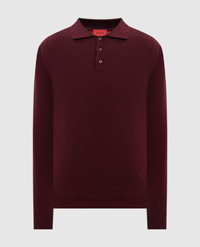 ISAIA Бордовое поло из кашемира MG8327Y0470