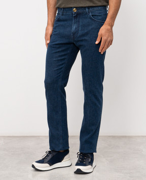 Stefano Ricci Сині джинси з монограмою логотипа MST61B2030T0217