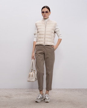 Peserico Бежевий жилет з ланцюжком A03457F056957G