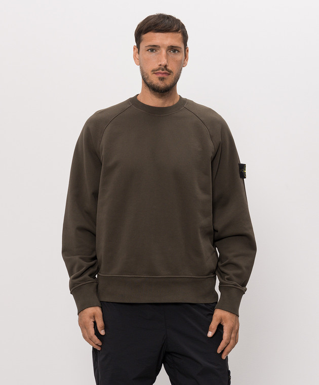 Stone Island Світшот кольору хакі L2S156100008S0051 зображення 3