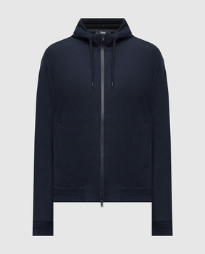 Herno Синя спортивна куртка з вовною JC000071U56034