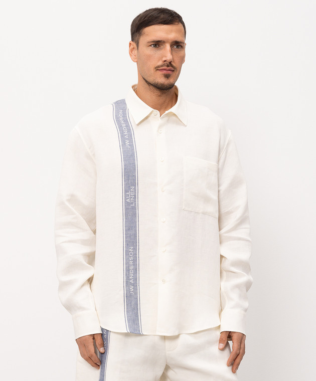 JW Anderson Біла сорочка з льону SH0385PG1898 зображення 3
