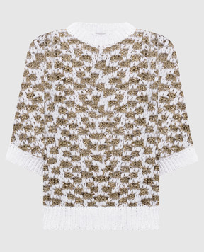 Peserico Топ в узор с люрексом A99039F039308A