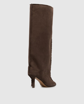 Maison Margiela MM6 Коричневые замшевые сапоги S59WW0123P6385