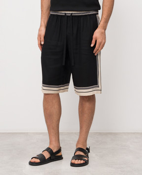 Dolce&Gabbana Чорні шорти Vanity із шовку GV5MATHI11T