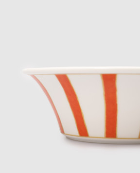 Geminiano Cozzi 1765 Біла порцелянова піала Striche Arancio e Oro TTCMI37159053