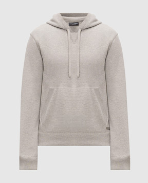 Dolce&Gabbana Сіре худі з вовни та кашеміру GXX78TJGMN3