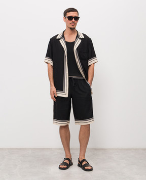 Dolce&Gabbana Чорні шорти Vanity із шовку GV5MATHI11T